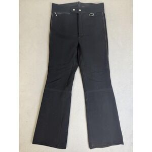 Vintage Sportcaster Ski Pants Mens 32 Black Seattle USA Wool Nylon Polyester Zip